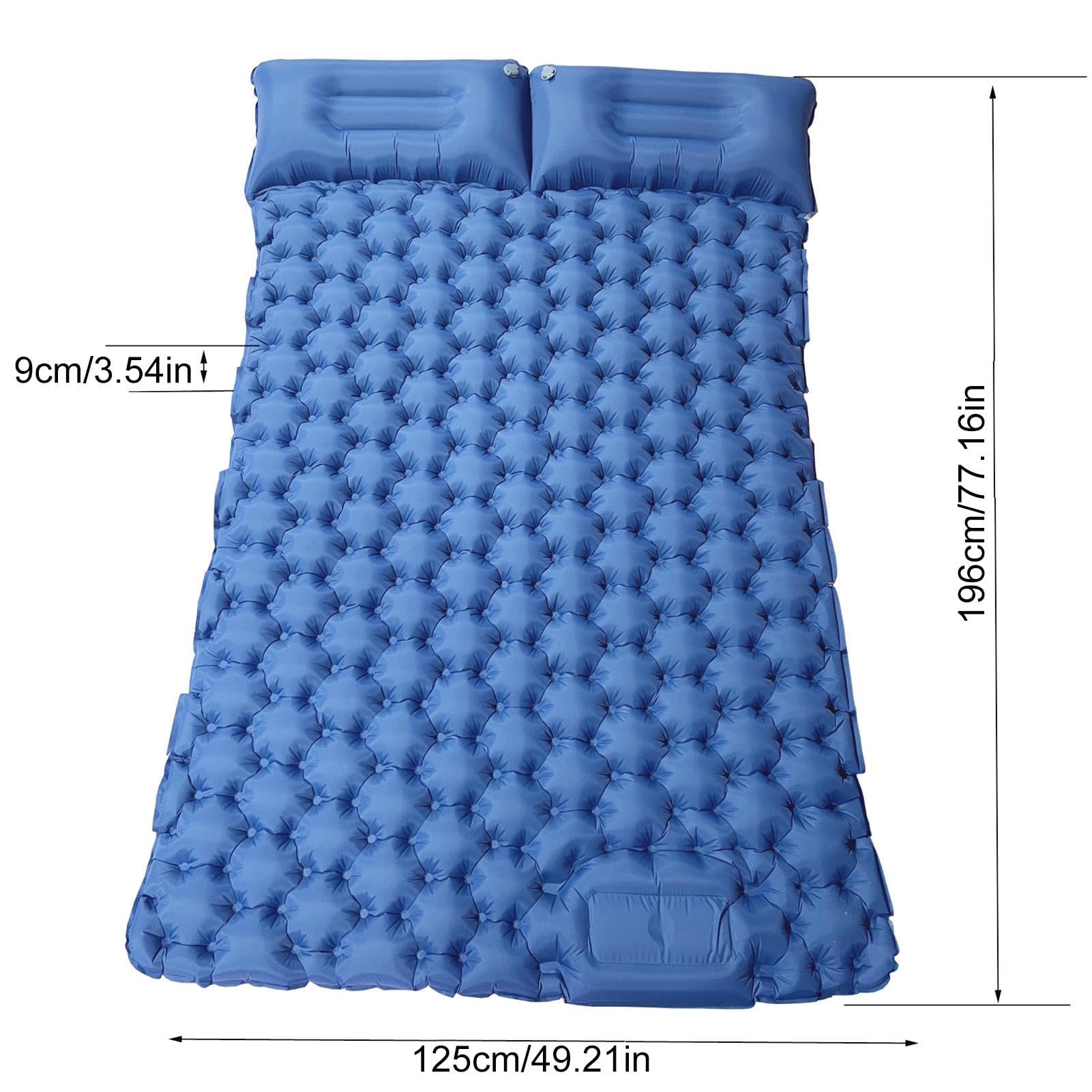 Materasso gonfiabile | Materasso ad aria da campeggio | Letto gonfiabile pieghevole, letto gonfiabile con cuscino e pompa integrata, da viaggio e campeggio