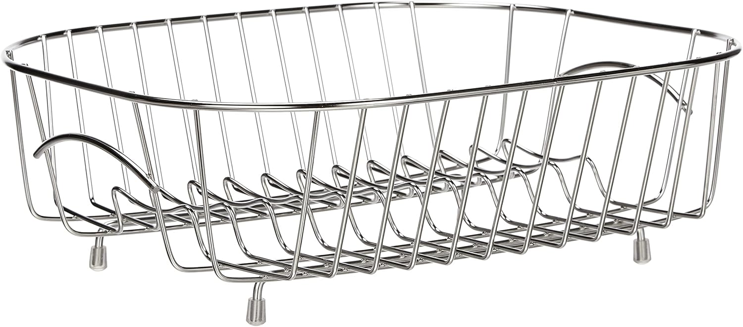 Delfinware Stainless SteelPlate Sink Basket, Silver