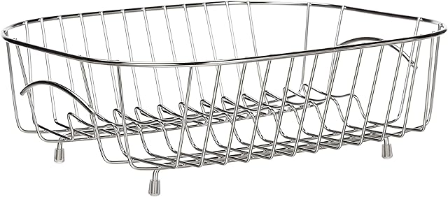 Delfinware 3951SS Stainless SteelPlate Sink Basket, Steel, Silver