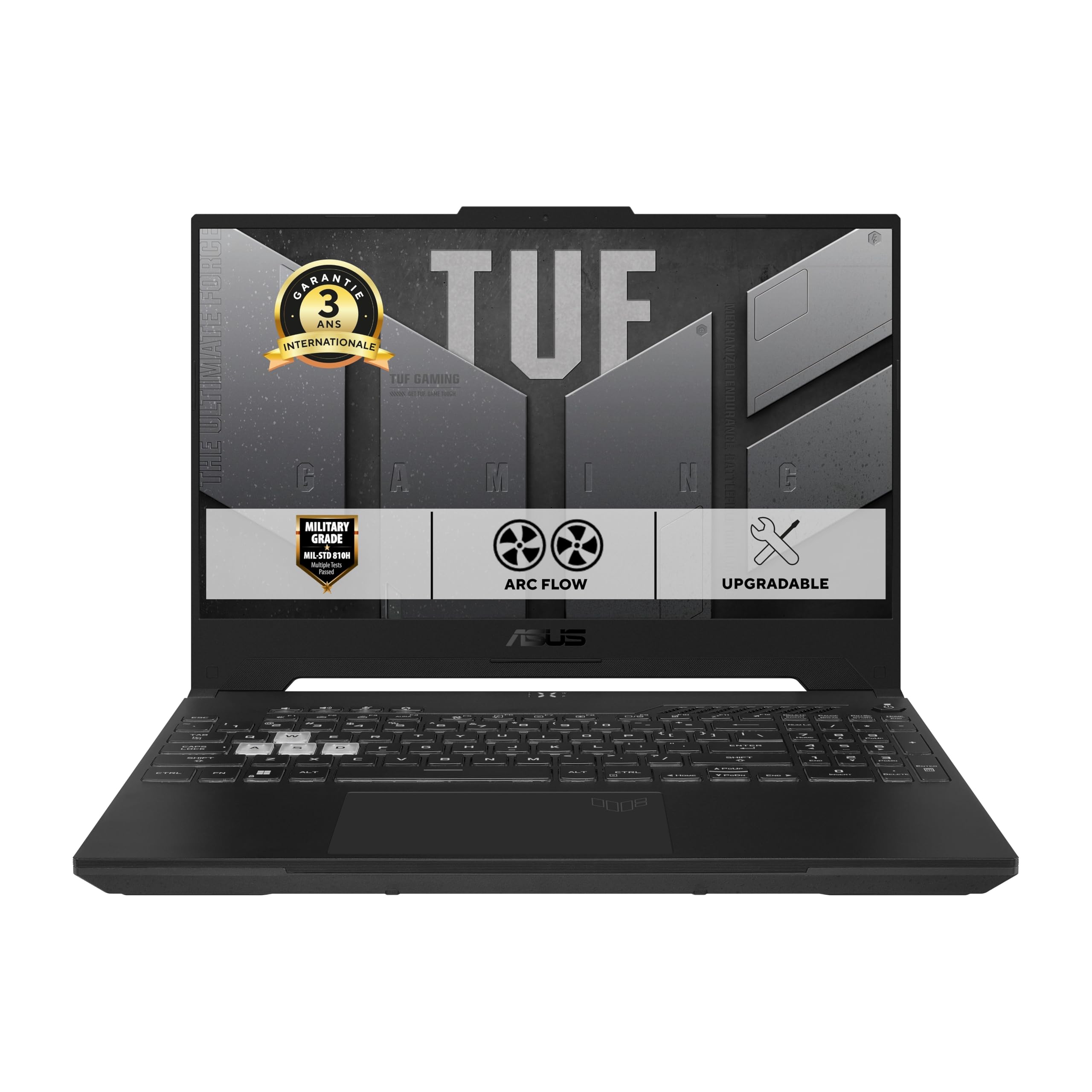 ASUS TUF Gaming A15-TUF507NV-LP220W 15.6 Pouces FHD 144Hz PC Portable (AMD Ryzen 5 7535HS 4.55 GHz, 16Go DDR5, 1To SSD, NVIDIA GeForce RTX 4060 TGP 140W, Windows 11 Home) – Clavier AZERTY