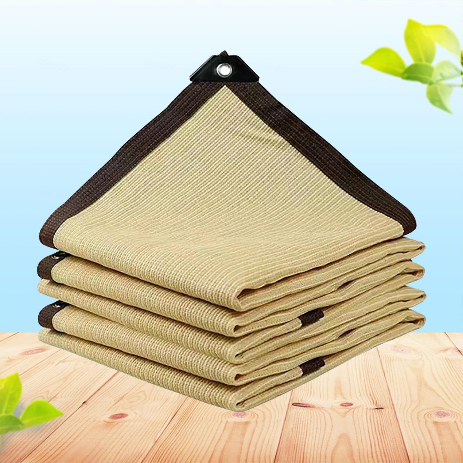 Filet d Ombrage dans Jardin Toile Ombrage 6x4 Voile d'ombrage Rectangulaire 2x3 Bâche D'ombrage Respirante avec Œillet, Respirant Terrasse Jardin Poulailler,beige-4x6m
