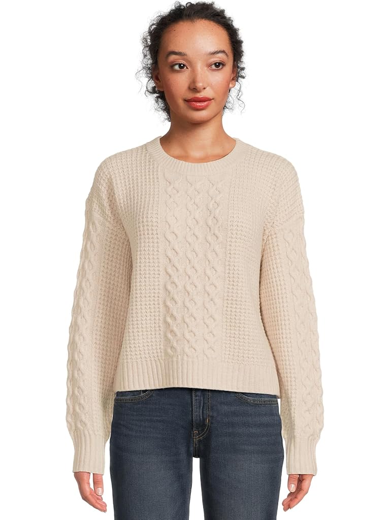 White Splendid Celeste Cable Sweater
