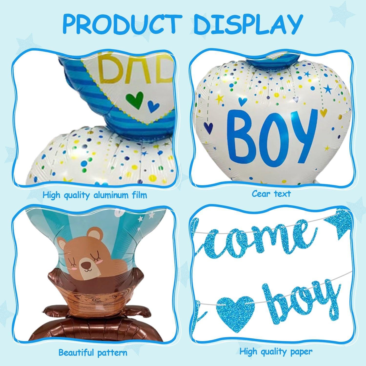 FFDHWU 2 Pieces Of Creative Balloons And 1 Set Of Banners, Party Scene Decoration, Interesting Photo Props - Image 3
