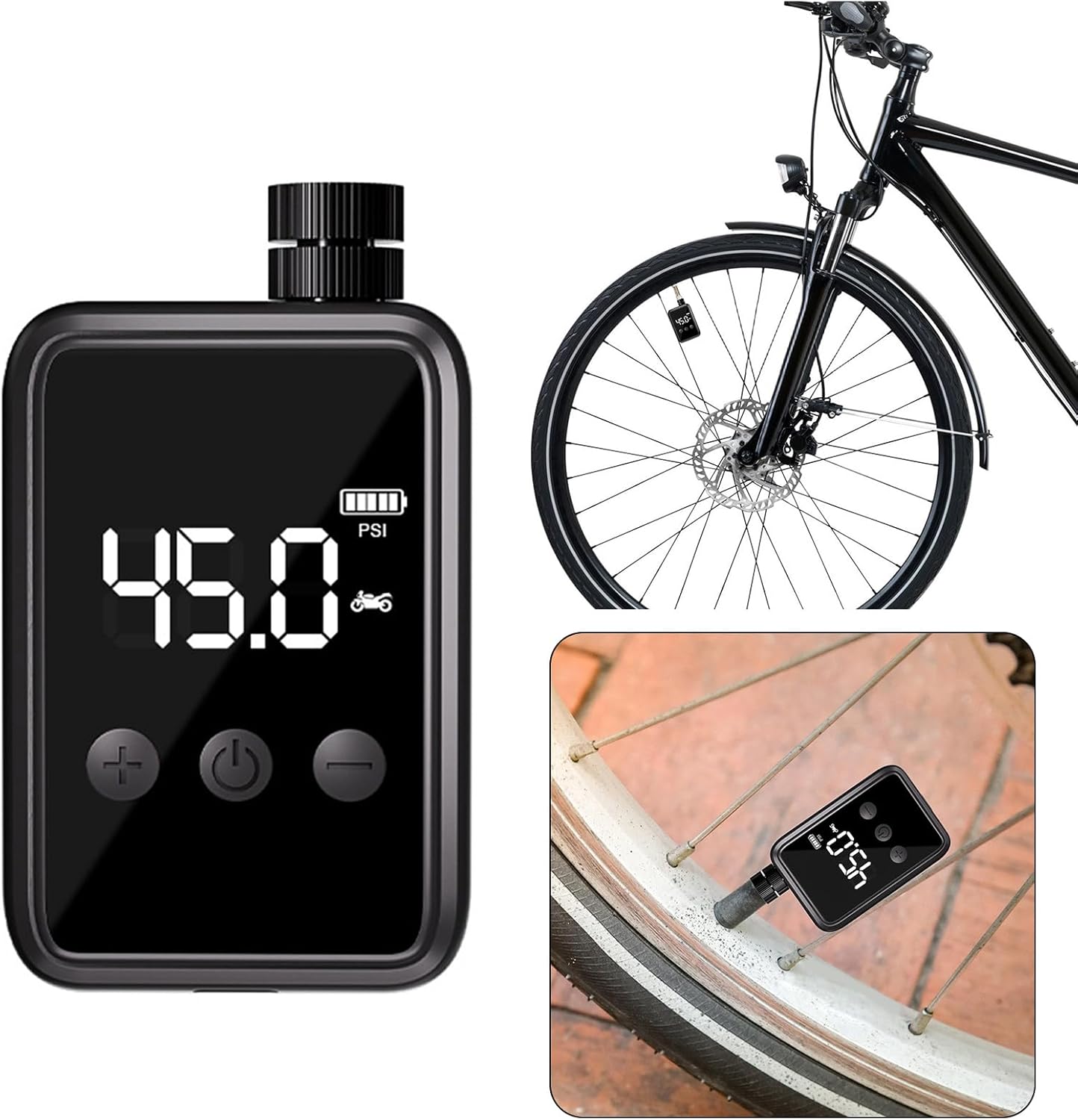 コンパクト自転車ポンプ高圧自転車ポンプポータブル屋外スポーツとレクリエーションのためのタイヤエアコンプレッサー充電式エア