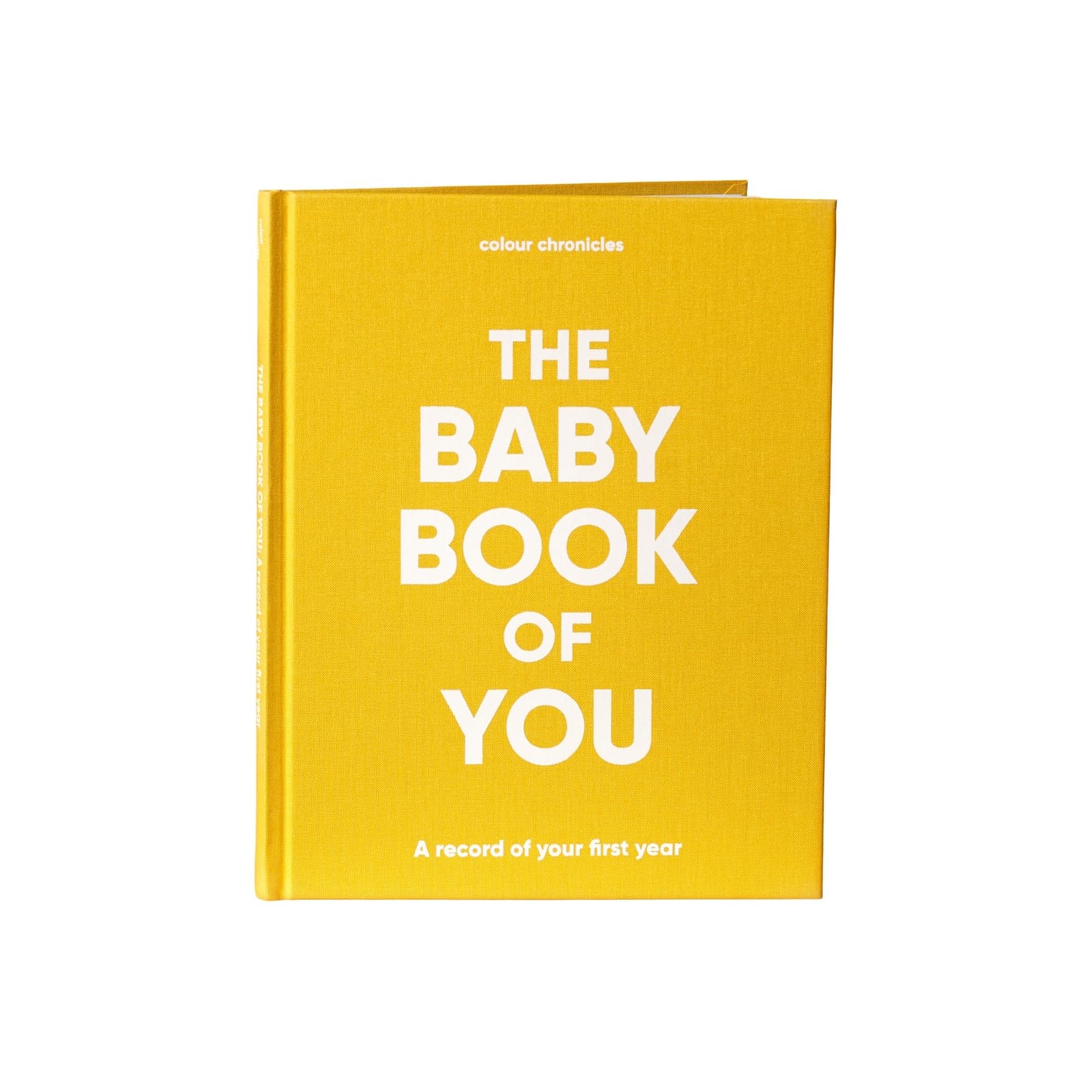 Colour Chronicles – Baby Memory Book | A Baby Book of First Year | New Baby & Gift for Expecting Parents | Forever a Keepsake | Cloth Cover Hardback Memory Journal | 8” x 10” | 96 Pages - Yellow