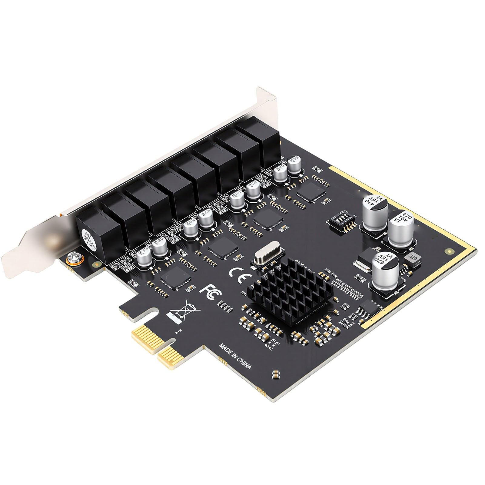 GOWENIC Tarjeta de Sonido PCIe de 4 Canales, HD, Reducción de Ruido por IA