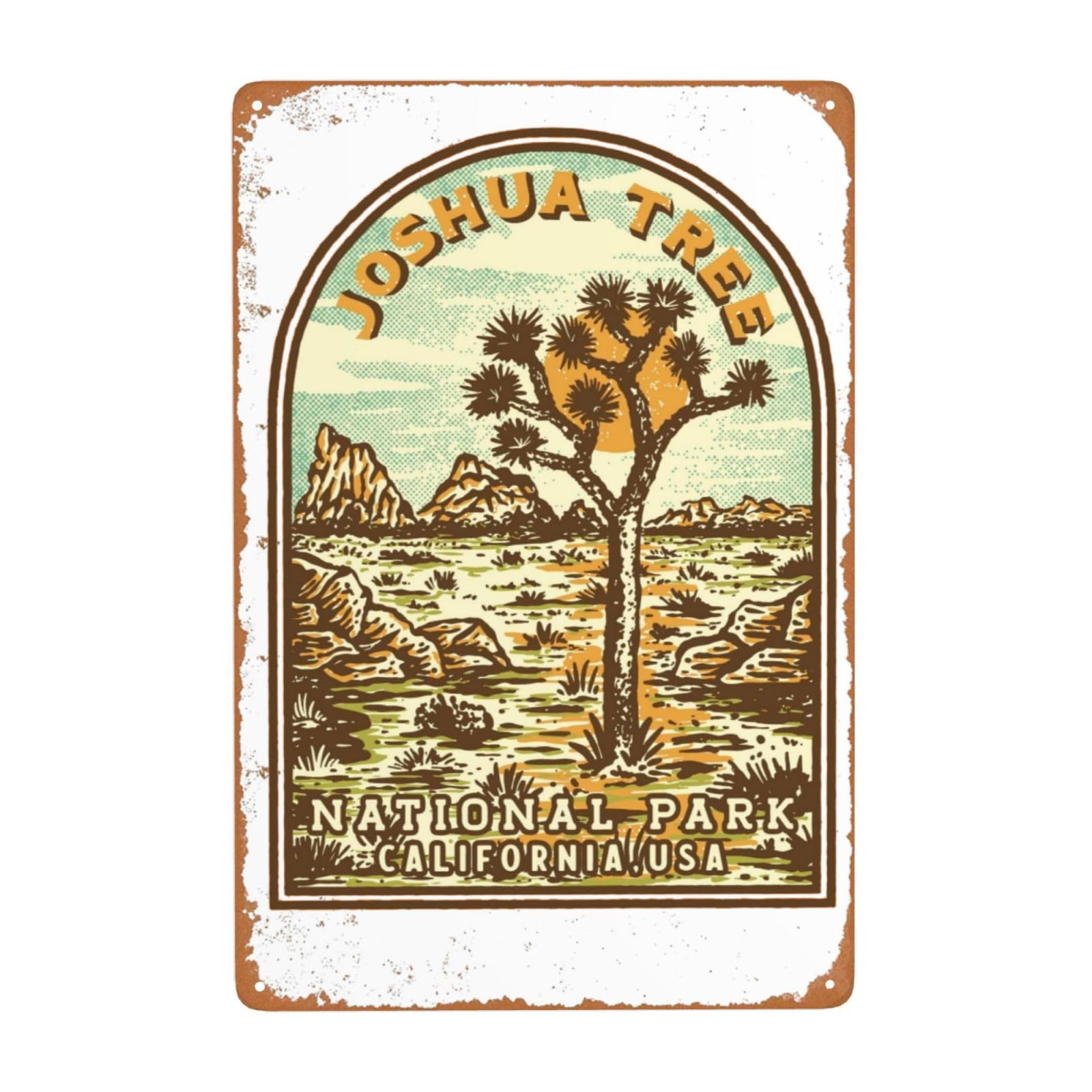 Joshua Tree National Park Funny Signs Vintage Signs National Park Decor For Garage Wall Decoration Garden Club Poster Retro 8x12 Inch