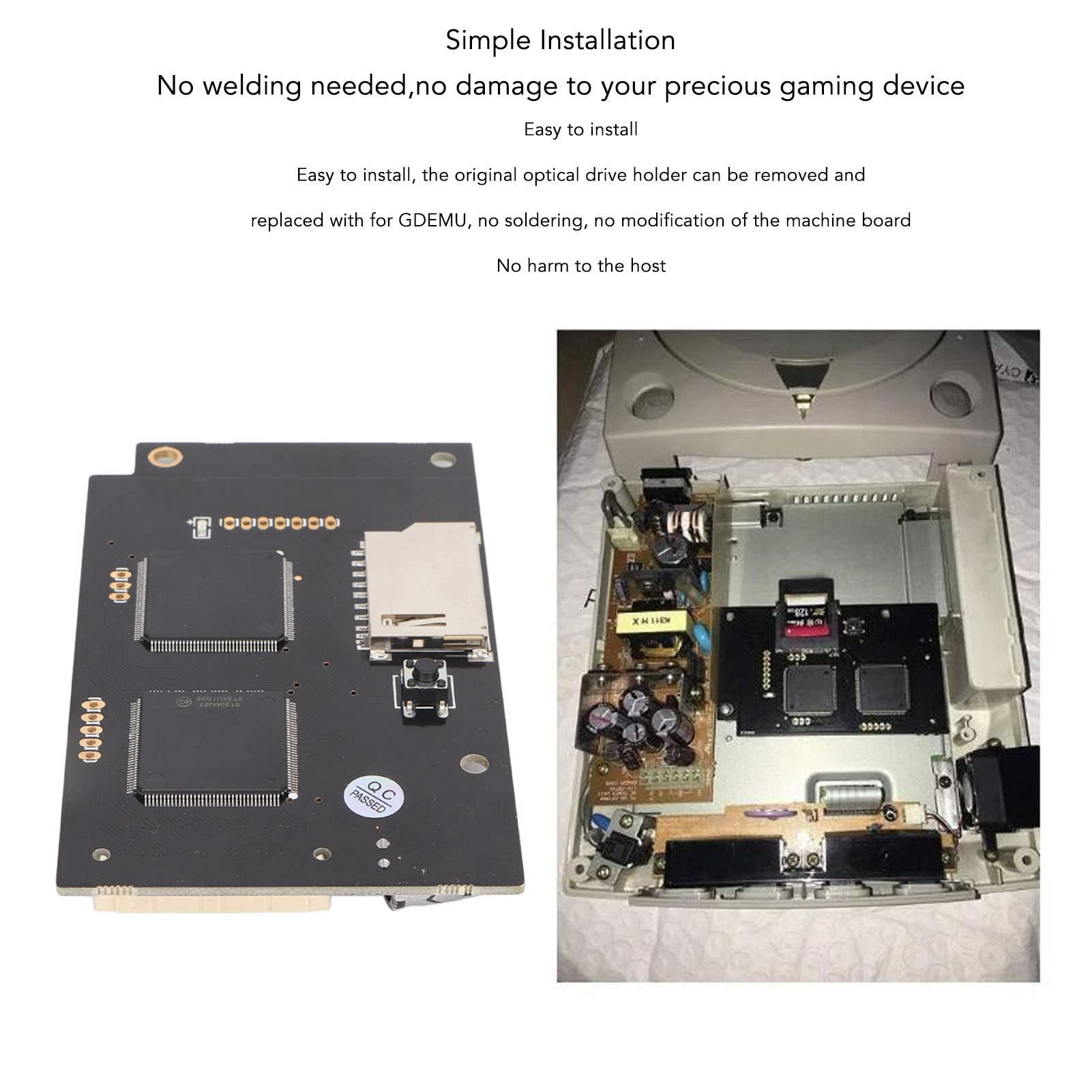 pour Carte de Simulation de Lecteur Optique de Jeu GDEMU, Pièce de Réparation de Carte de Carte de Simulation de Lecteur Optique GDEMU V5.15B pour Dreamcast DC, Disque Libre