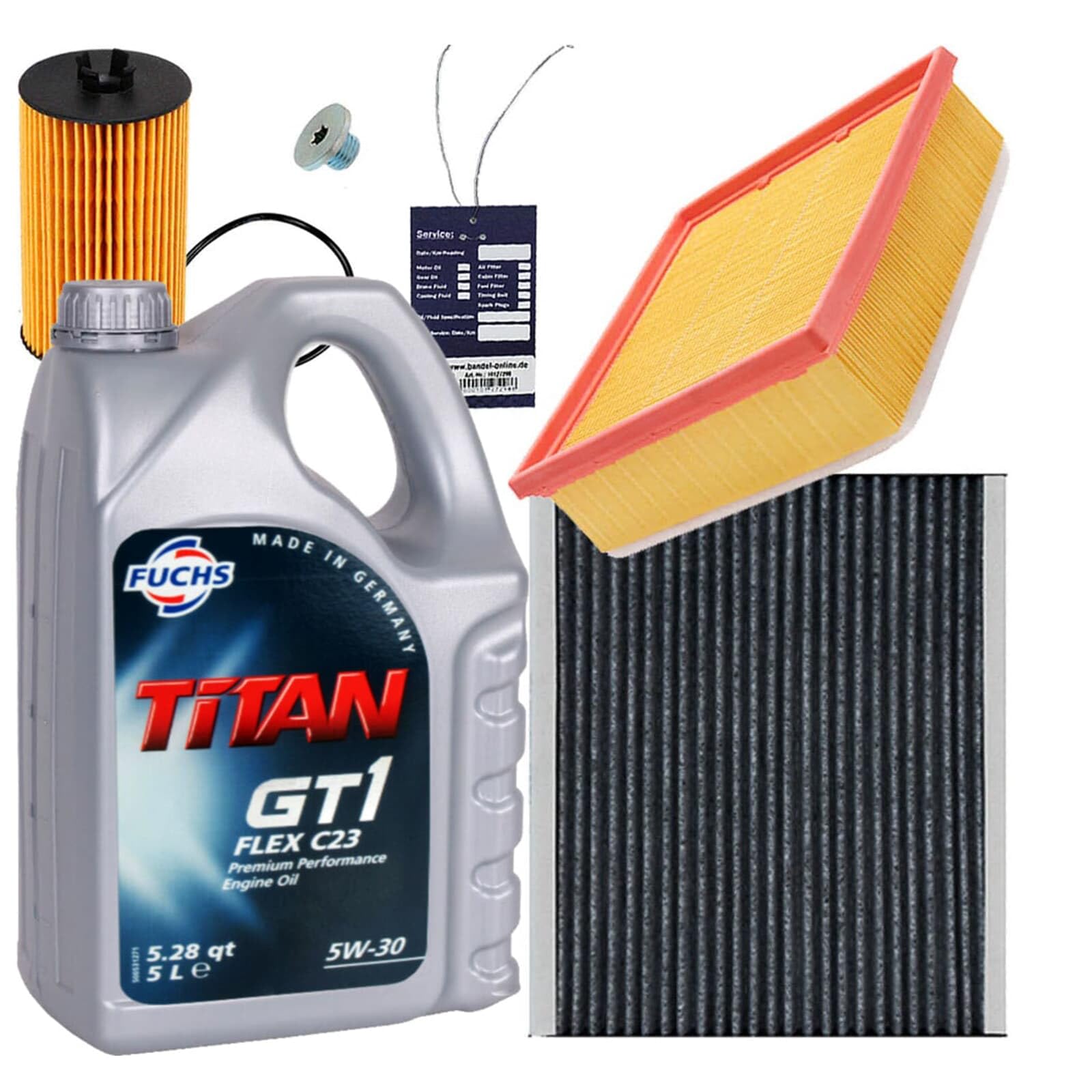Filterset Inspekt.-KIT+5L Fuchs GT1 5W30 Öl | 90-180038010,( OX401 D)+SB2243+SAK204+5W30+Schr Kompatibel mit Corsa D (S07),Corsa D Kasten/schrägheck (S07),Corsa E (X15),C