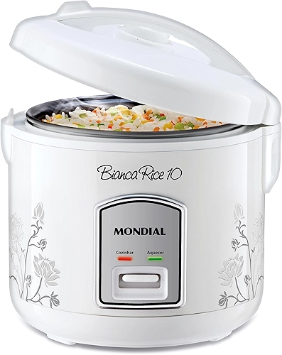 MONDIAL Panela Elétrica Bianca Rice 10, Branco, 700W, 220V - PE-10
