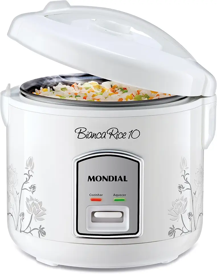 MONDIAL Panela Elétrica Bianca Rice 10, Branco, 700W, 220V - PE-10