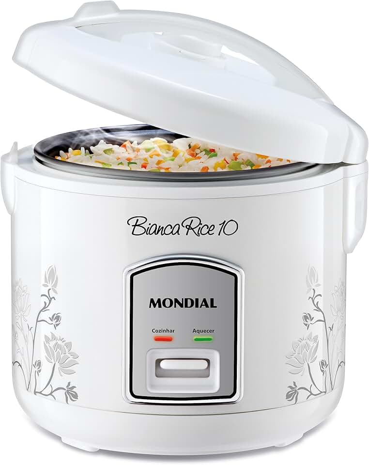 MONDIAL Panela Elétrica Bianca Rice 10, Branco, 700W, 220V - PE-10