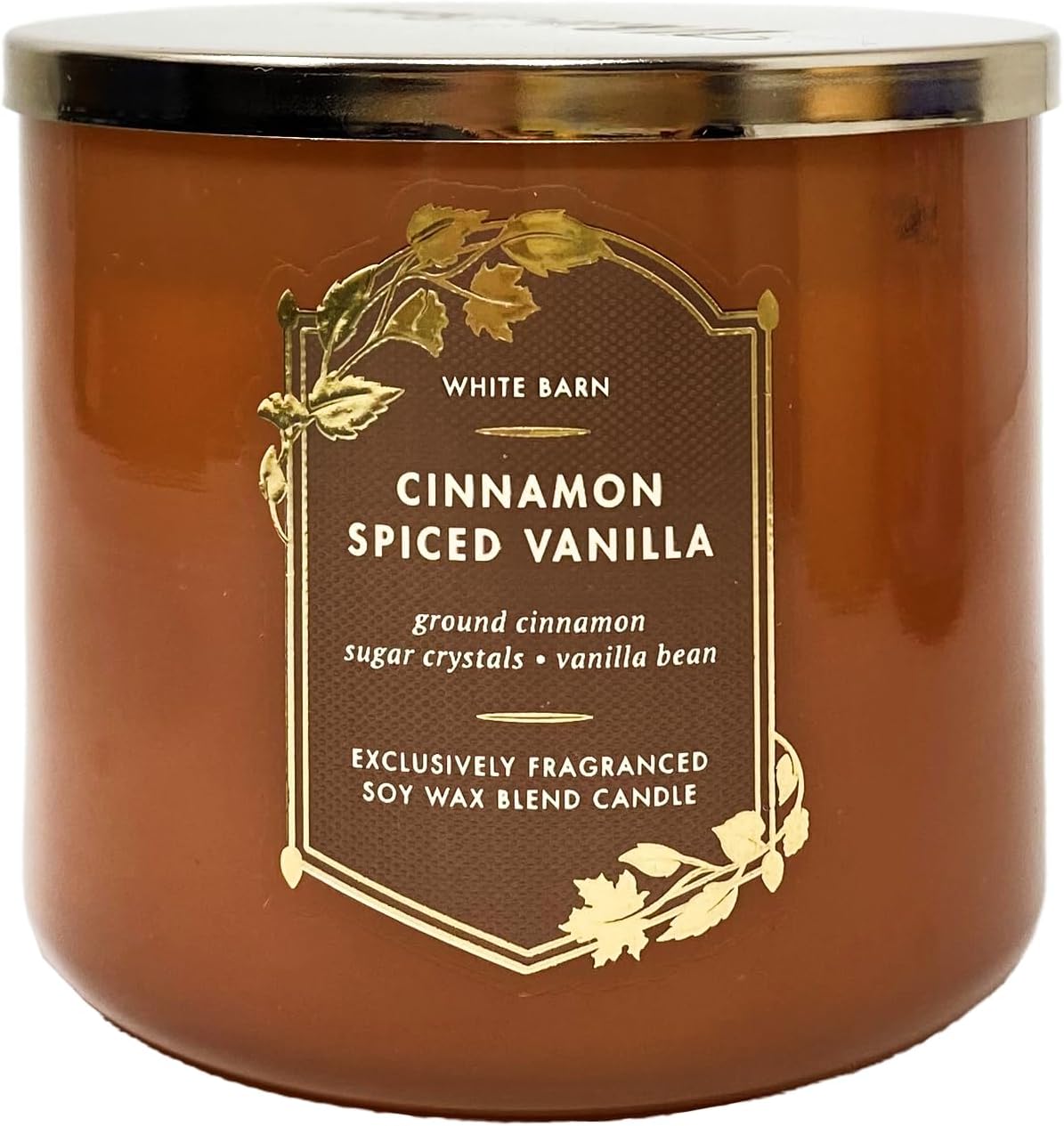 Bath & Body Works Cinnamon Spiced Vanilla 2 Pack 3-Wick Scented Candle Set with a Cherry On Top Bar Soap