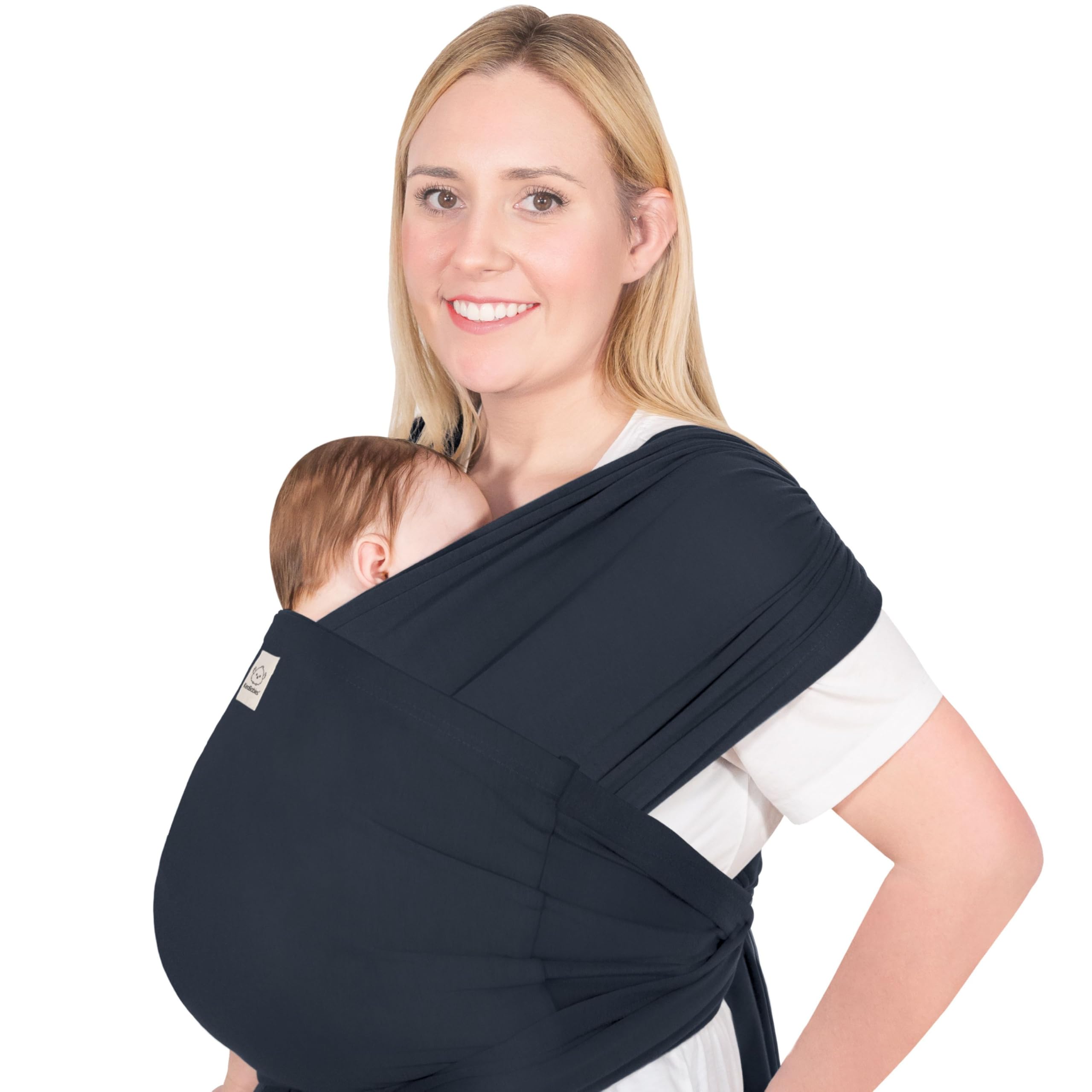 KeaBabies Baby Wrap Carrier Ring Sling - Easy to Wear, Adjustable D-Lite Baby Carrier Newborn to Toddler, Infant Carrying Shirt, Hands Free Bonding, Breathable Fabric Wearing Wrap (Midnight)