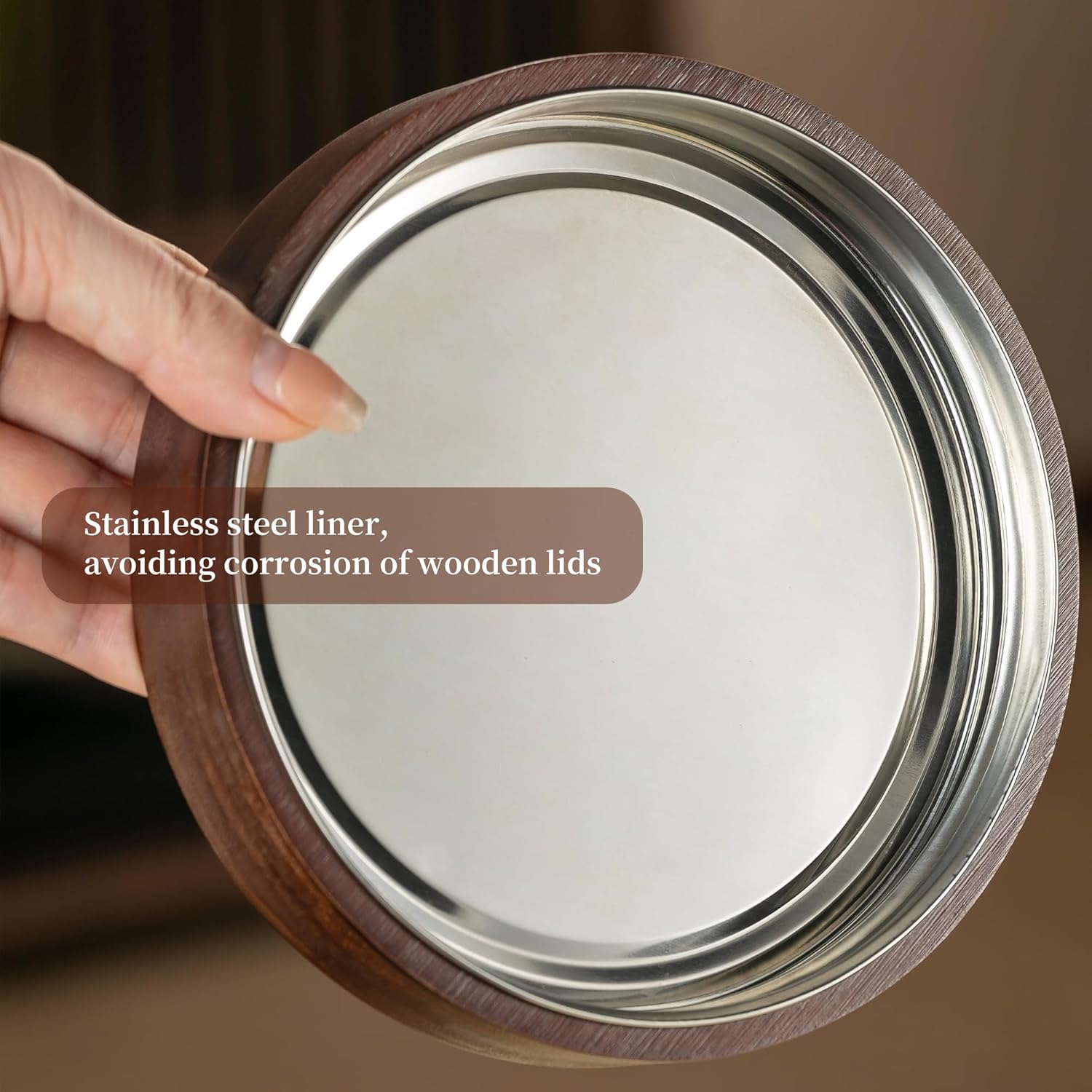 Drink Dispenser with Acacia Wood Stand and Lid,2 Gallon Glass Beverage Dispenser with Stainless Steel Spigot for Parties,Picnics,Barbecues,Lemonade,Sun tea Jar,ice coffee,Laundry Detergent Dispenser - Image 4