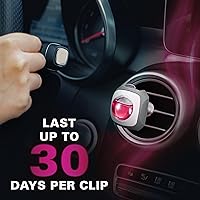 Vista 6 de Air Jungles Honey Peach Scent Car Air Freshener Vent Clip, 6 Count Long Lasting Up to 180 days, Natural Essential Oil Car Fragrance for Women and