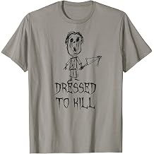 Dressed To Kill Halloween Costume Word Design T-Shirt