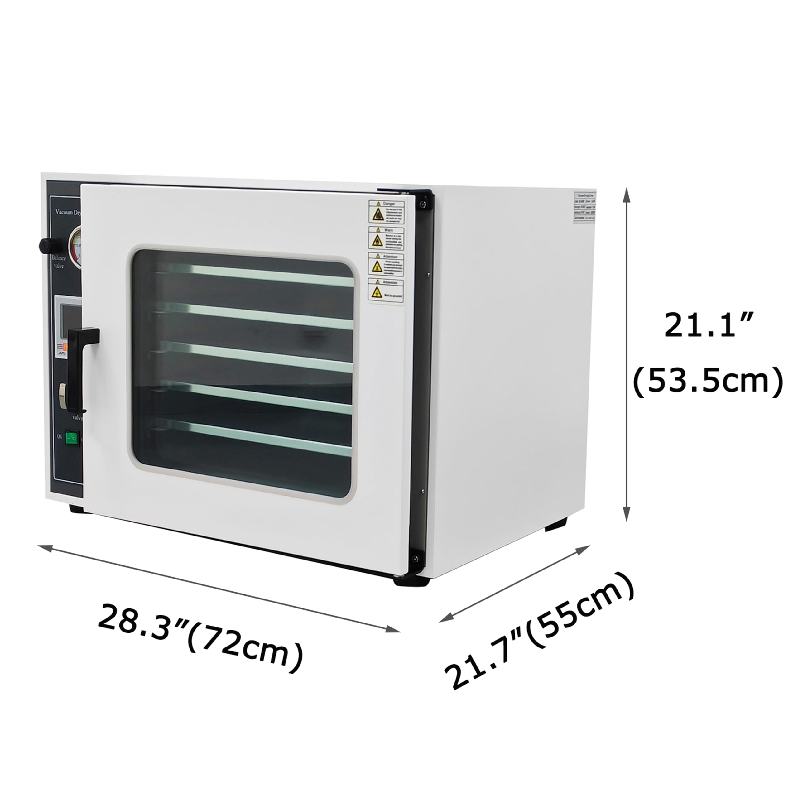 LGXEnzhuo 1.9 Cu Ft Digital Vacuum Drying Oven Vacuum Drying Boxes for Drying and Heating Processes 1400W Stainless Steel