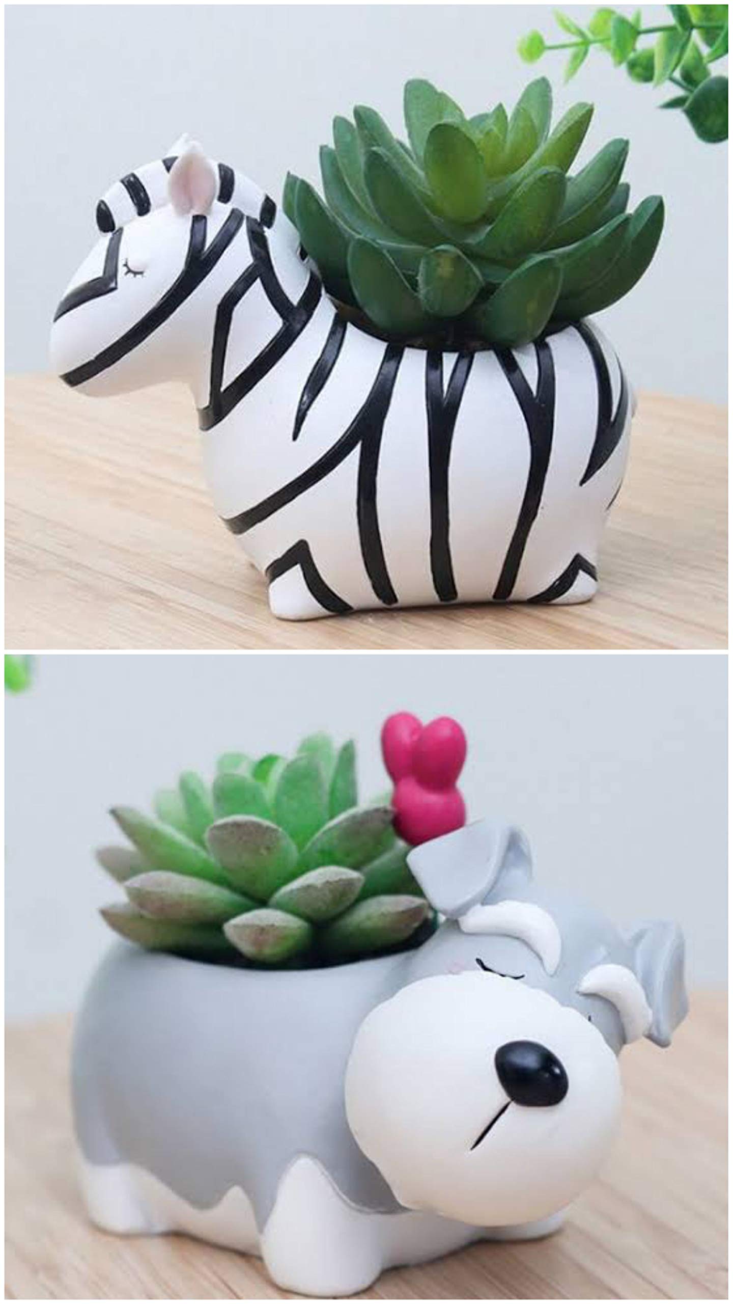 Brotherhood Enterprise Resin Planter Combo Pack Set of 2 Attractive Zebra|Cute Dog|Puppy Resin Succulent Pot Succulent Planter Flower Pot Indoor Container Home Garden Decoration and Office Table (B08CHL8FJG) Amazon Price History, Amazon Price Tracker