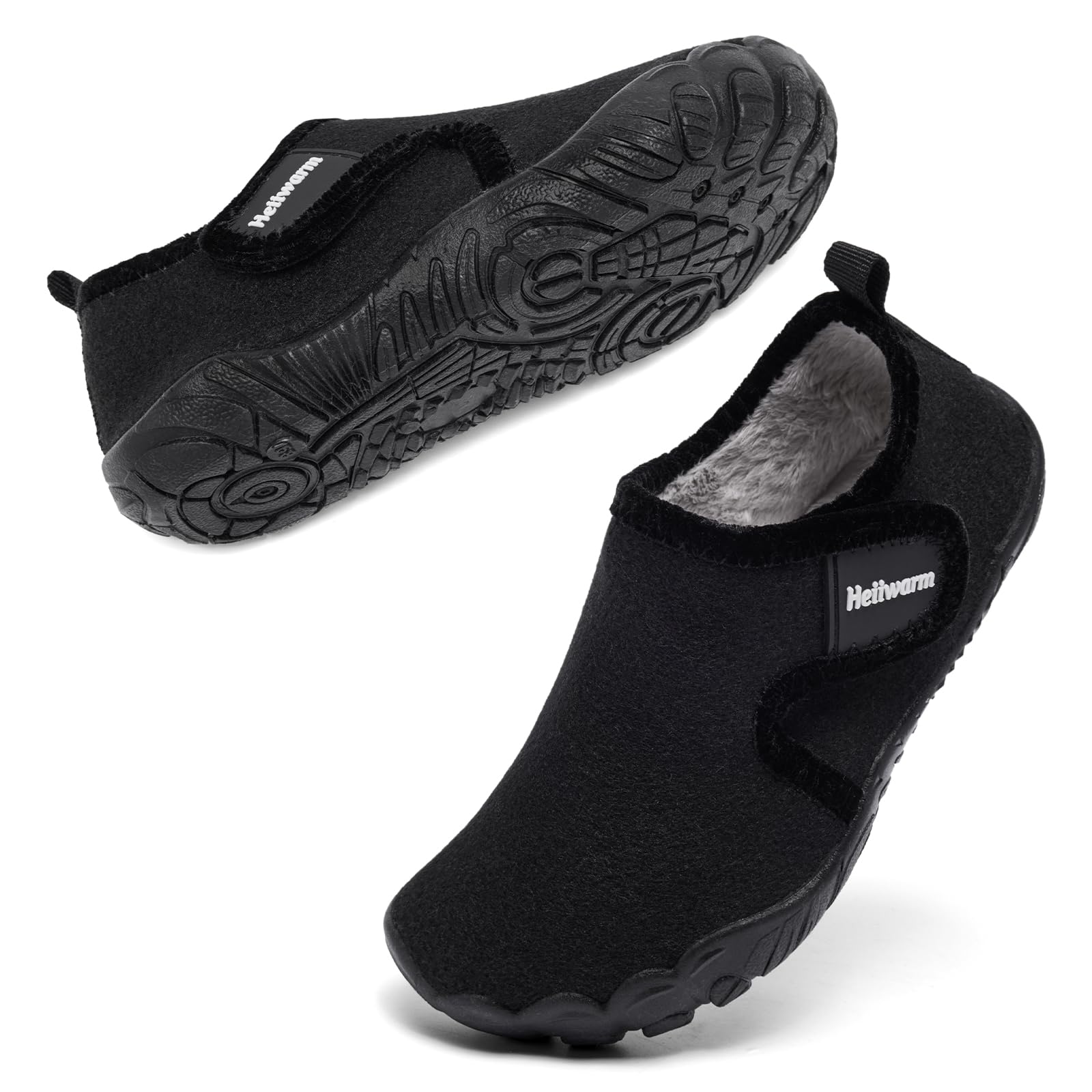 Heiiwarm Toddler Winter Slippers Soft Warm Fleece Cozy House Non Slip Lightweight Bedroom Slippers for Girls Boys