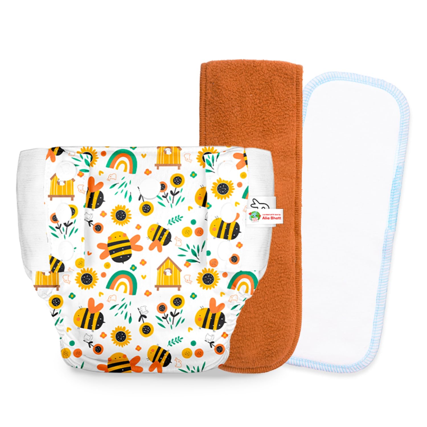 SuperBottoms UNO Cloth Diaper Pants Combo Pack - Includes 1 UNO Diaper, 1 DryFeel Magic Pad & 1 Universal Booster Pad - Reusable, Washable, Organic & Rash-Free - For Babies 9 – 17 KG - Eco-Friendly-picture-26