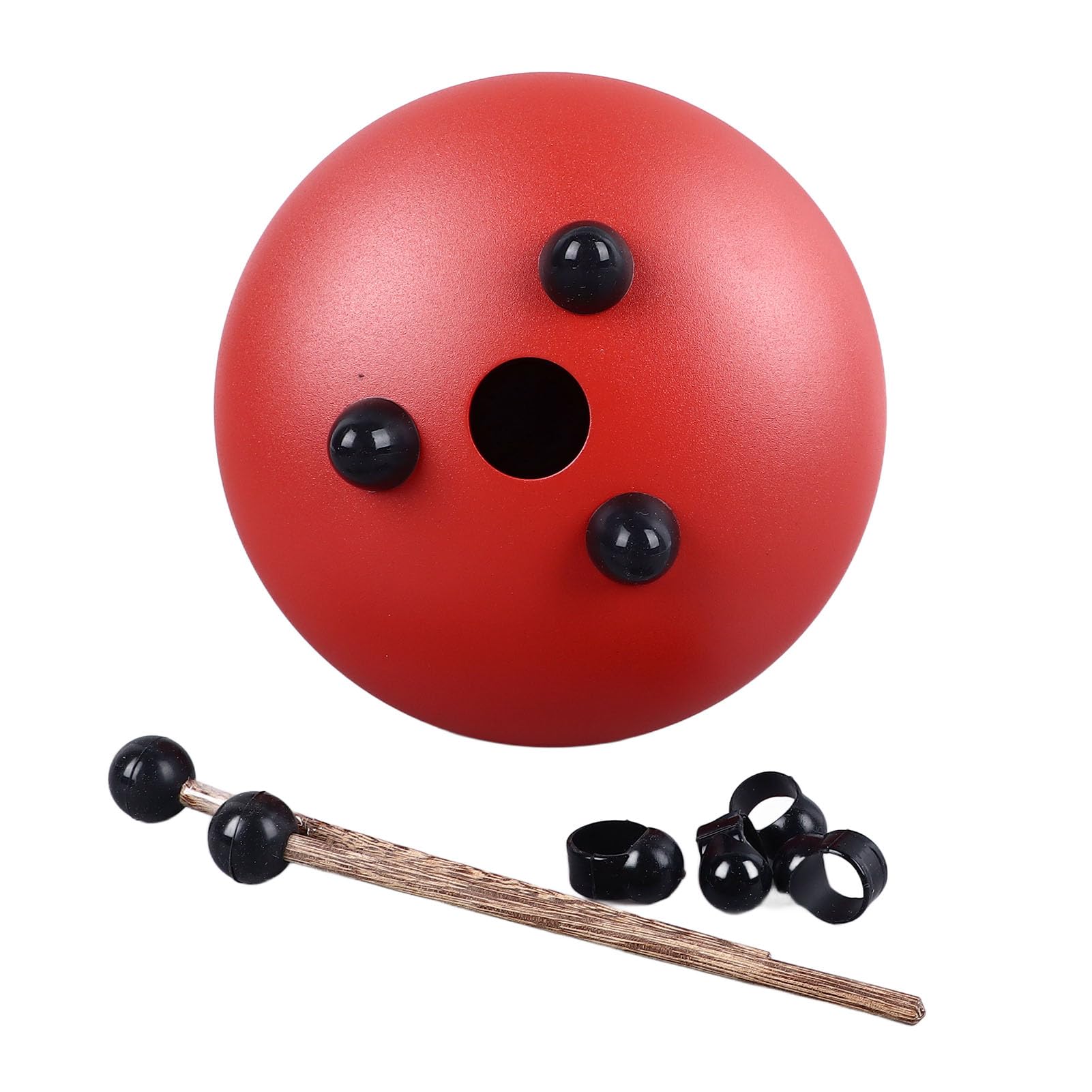 Bęben językowy Tyenaza, 6 cali 8 nut wyraźny rezonansowy przyjemny dźwięk bezproblemowy stalowy bęben ręczny Mini instrument perkusyjny (Red)