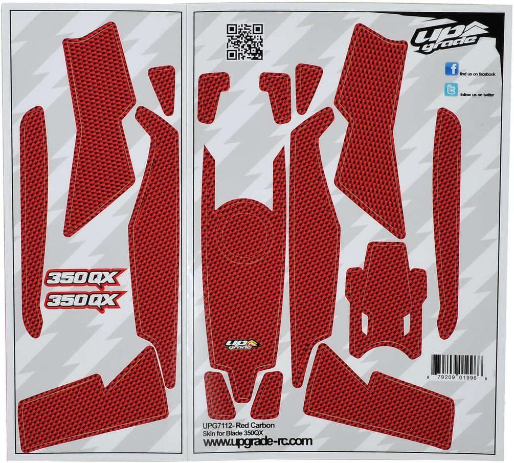 Blade 350 QX Skin Carbon: Red