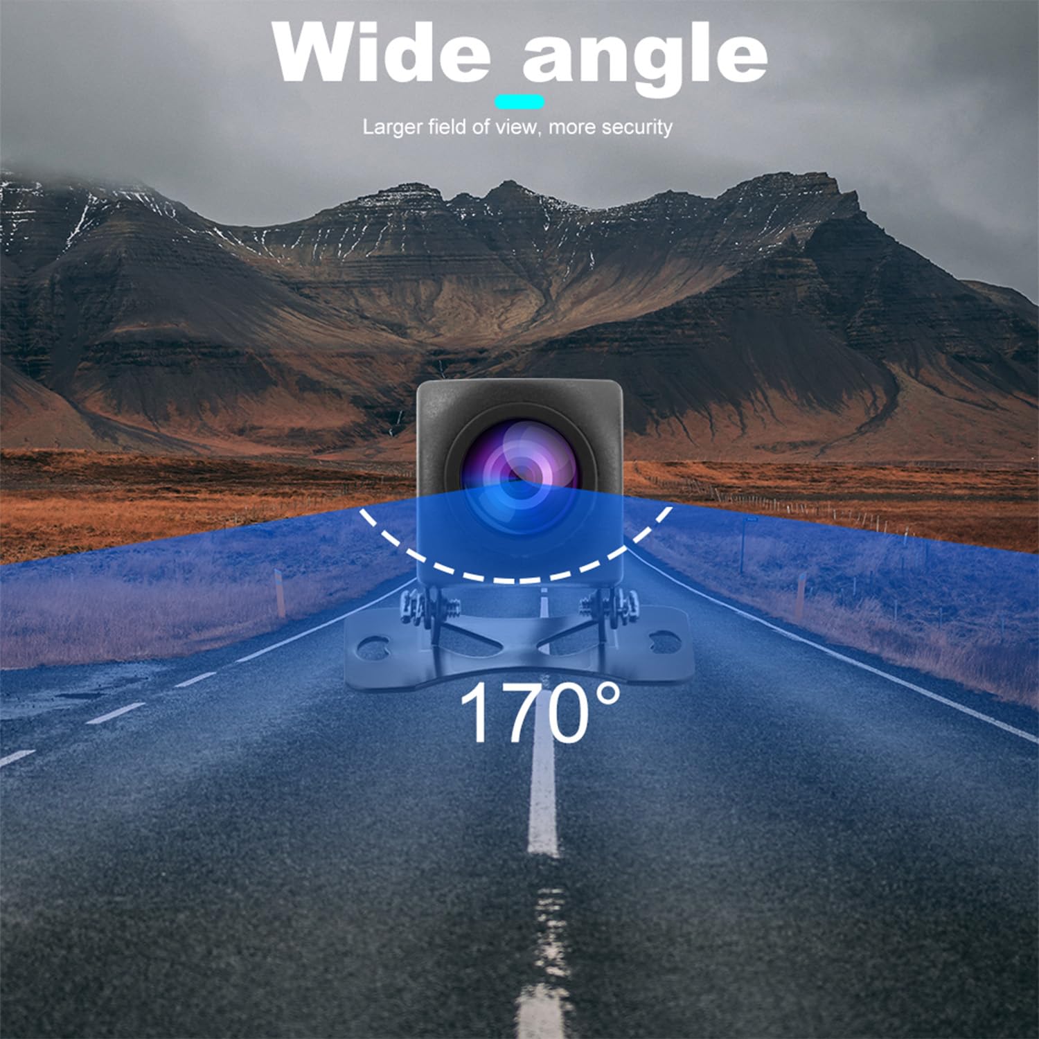 Inefala Telecamera per Retromarcia IP68 Resistente all'acqua 170° Telecamera per Auto DC 12V AHD/CVBS Super Night Vision Telecamera per Auto Cavo 6M Per Caravan/Auto/Camion/Suv/RV/Van 12V