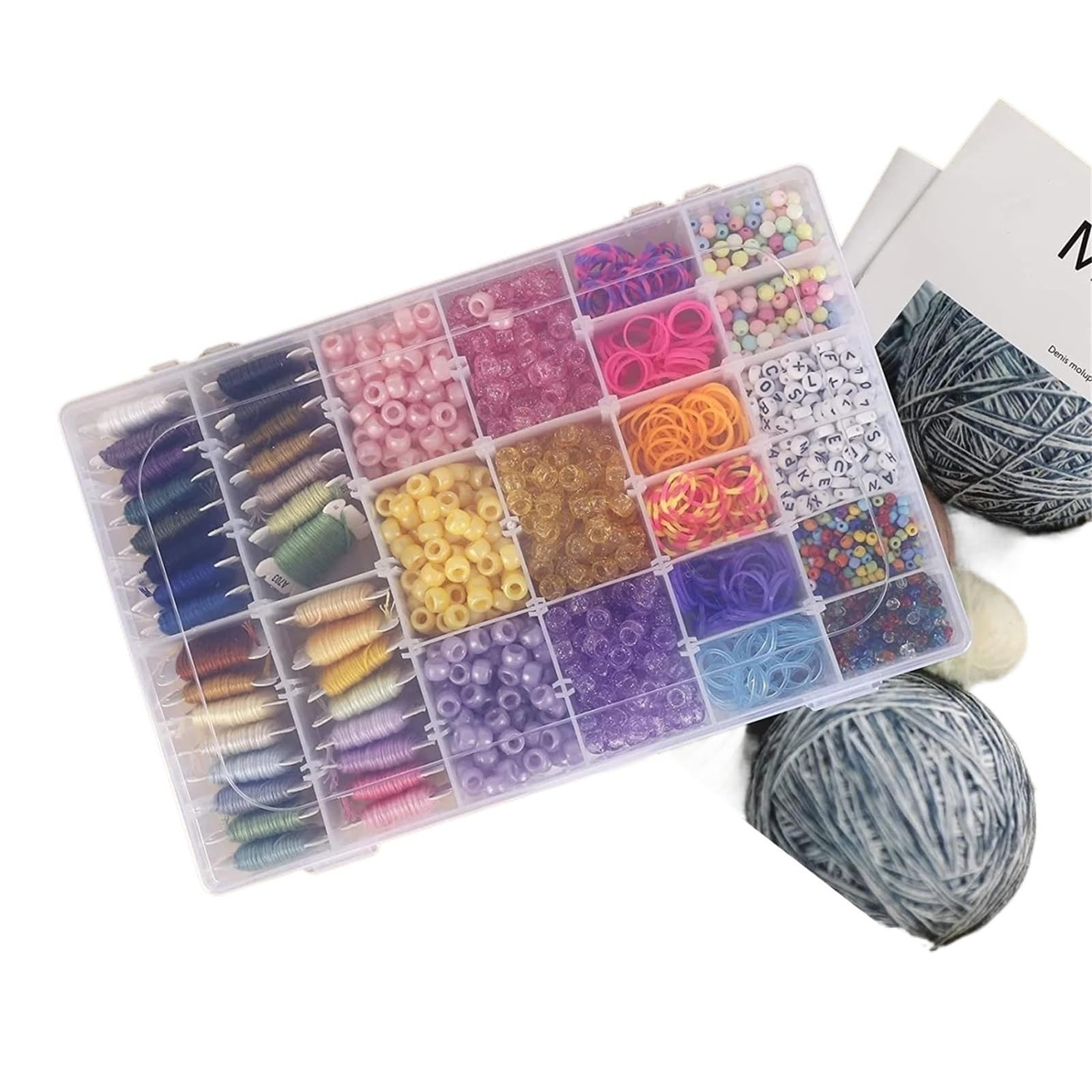 Kunststoff-Schmuckkästchen Kunststoff-Organizer-Box mit 36 ​​Fächern