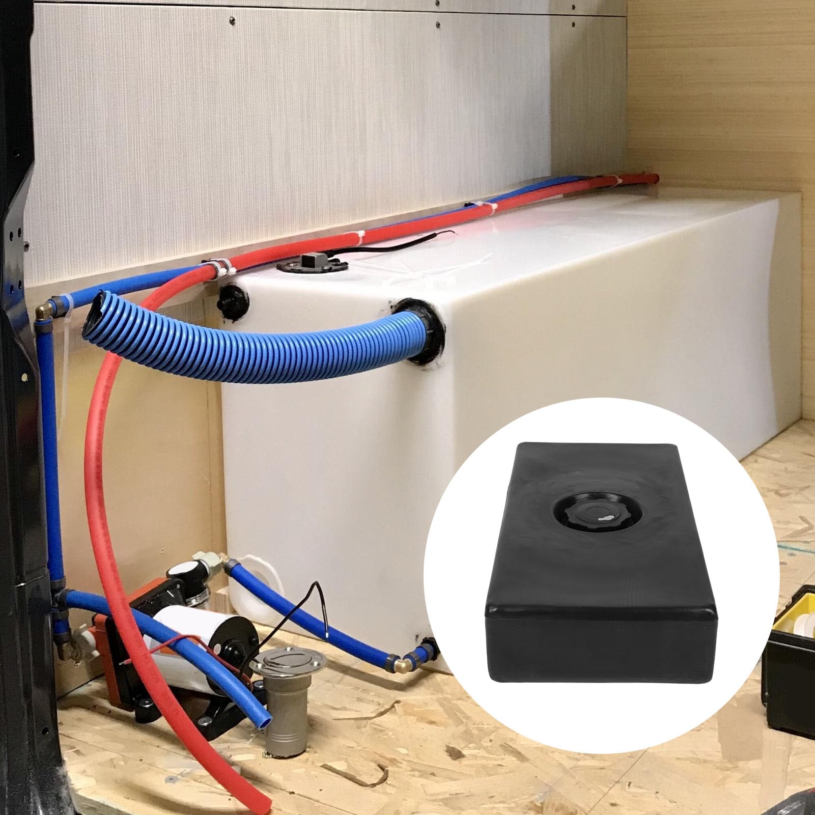 Zachte en grijze watertank voor camper, 8 gallon wateropslagtank onder de houder, waterdicht voor campers, aanhangwagens, boten, 26 x 13,4 x 5,5 Zachte en grijze watertank voor camper, 8 gallon wateropslagtank onder de houder, waterdicht voor campers, aanhangwagens, boten, 26 x 13,4 x 5,5