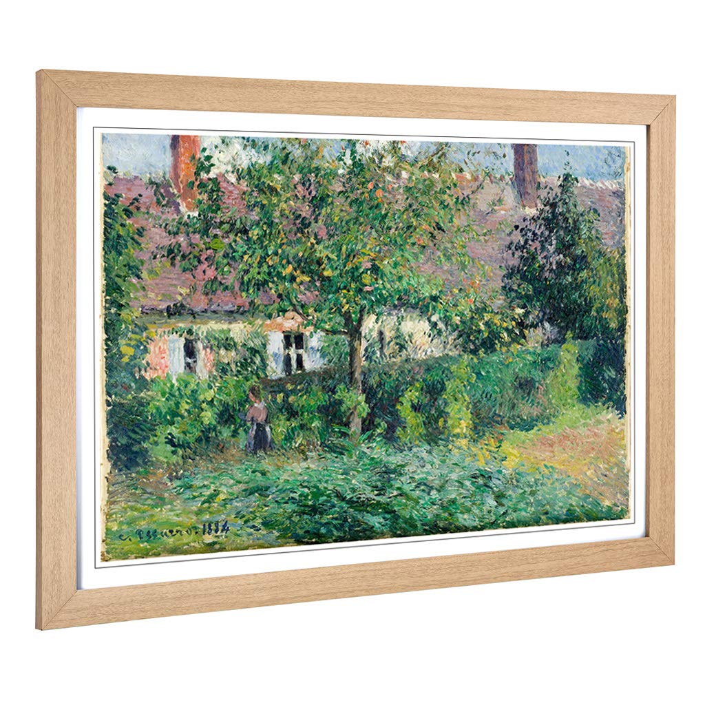 Big Box Art Framed Print of Camille Pissaro The Peasant House Design | Wall Art Picture | Home Decor for Kitchen, Living Room, Bedroom, Hallway, Oak, A2 / 24.5x18 Inch / 62x45cm
