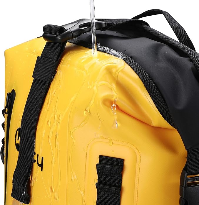 Amazon ビロシー Vilocyリュック 完全防水 25l 45l 大容量 ロールトップ バックパック リュックサック ドライバッグ アウトドア 登山 ダイビング 白色25l 登山リュック ザック