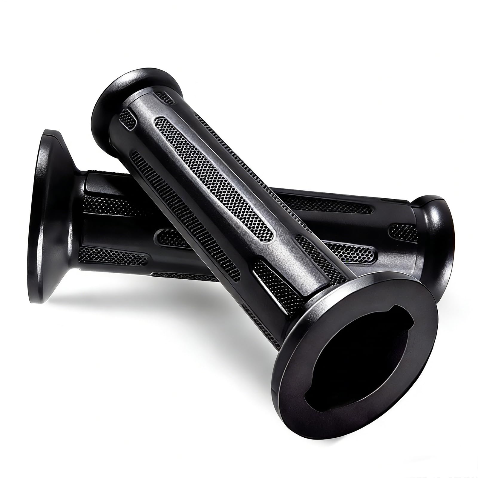 2Pcs Hand Grips/Handle Rubbers Fit for BMW F650 F700 F800 R1100 R1150 R1200 K1200 with Heated Handlebars-Length:123mm,ID:26mm Black