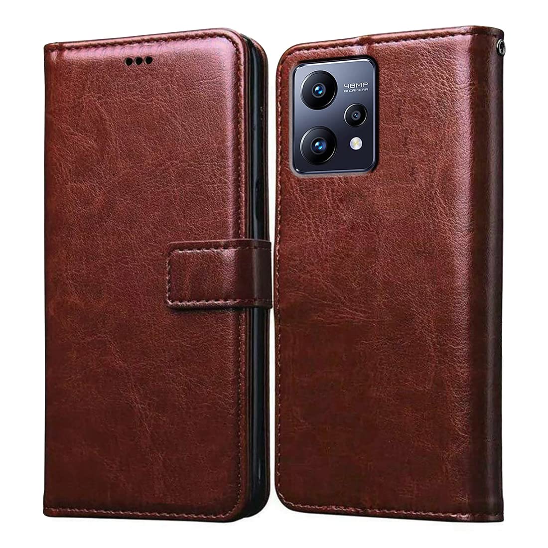 Realme Narzo 50 Pro 5G Flip Cover - Leather & Card Slots -5