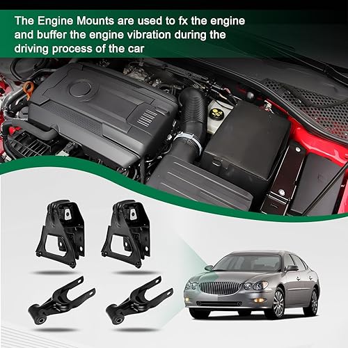 Miniatura 6 de SCITOO Juego de soportes Trans de montaje de motor para 2005-2009 para Buick Allure 2000-2005 para Chevrolet Impala A2866