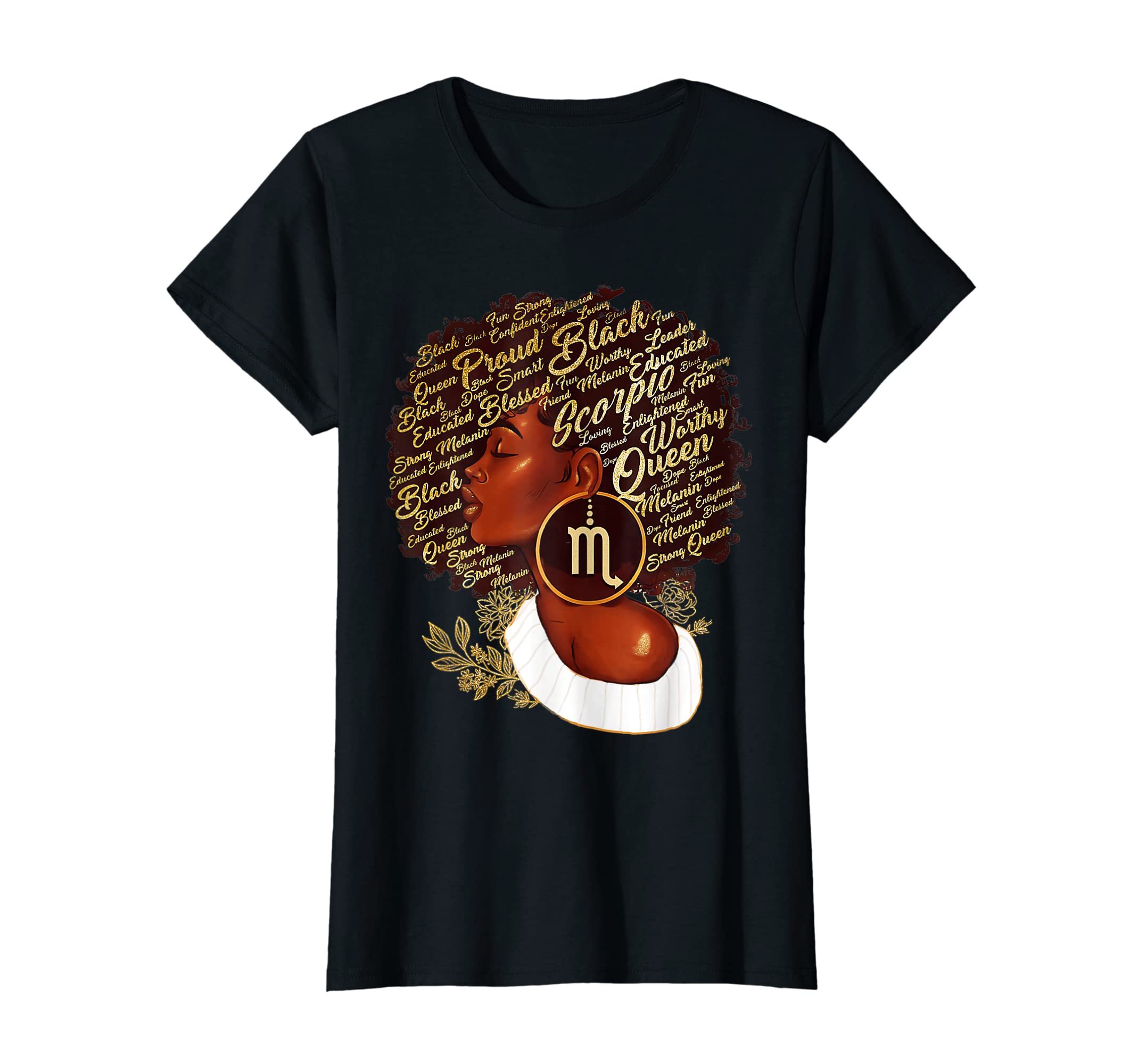 October Birthday GiftWomens Scorpio Queen Sweet As Candy Birthday Gift For Black Women T-Shirt