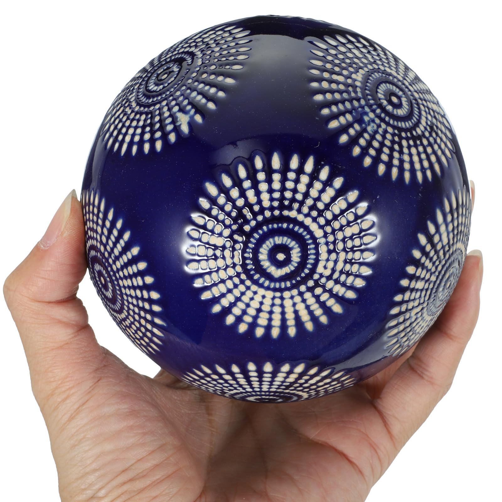 Yardenfun 3 Bolas Decorativas Flotantes de Cerámica para Acuario y Decoración del Hogar, Fáciles de Limpiar, Estilo Retro y Delicado para Interiores y Exteriores Estilo Varios Estilos