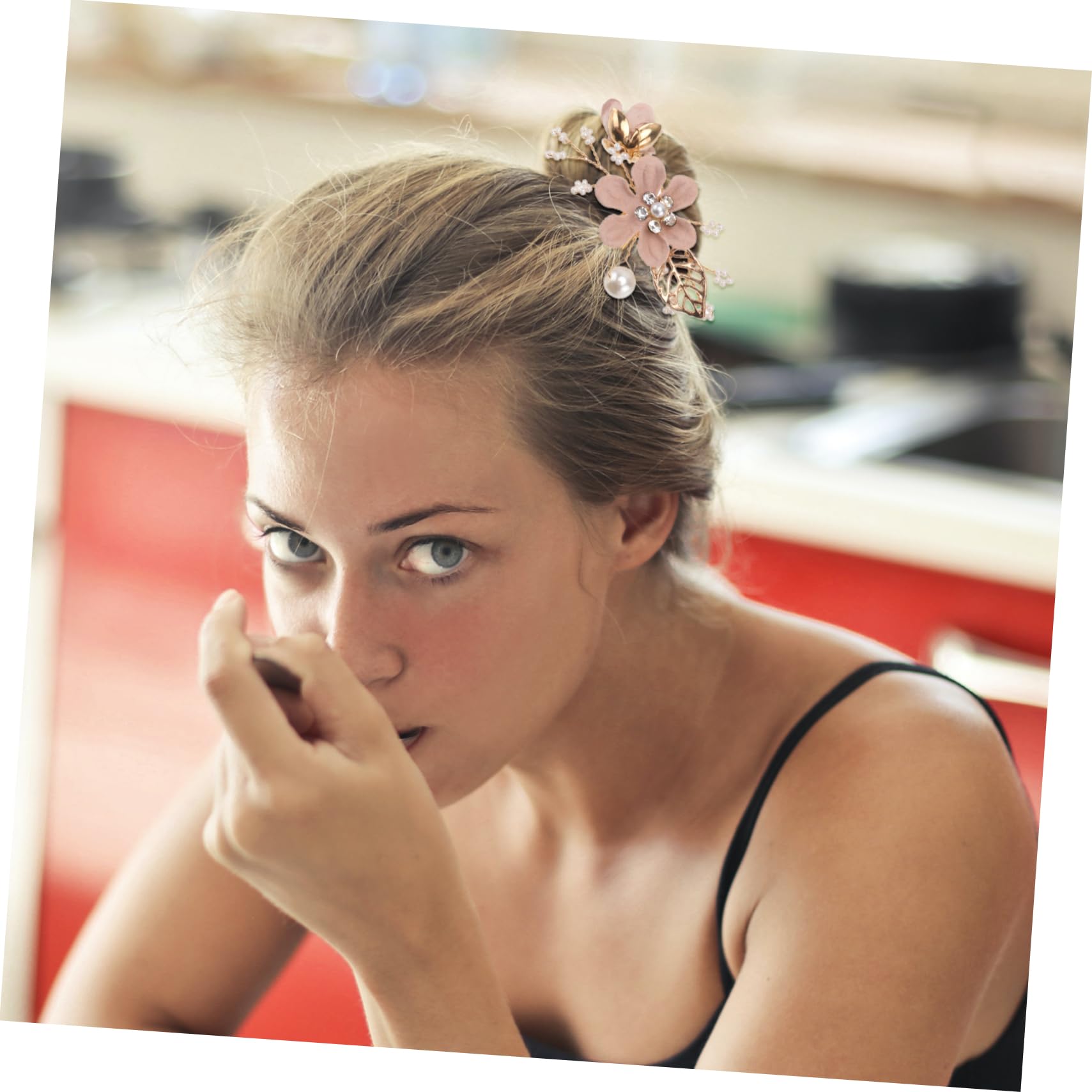 FRCOLOR 9stücke Braut Haarschmuck Mit Wasserstein Blumen Haarspangen Für Hochzeiten Und Besondere Anlässe Eleganter Haarkamm Für Bräute Und Brautjungfern