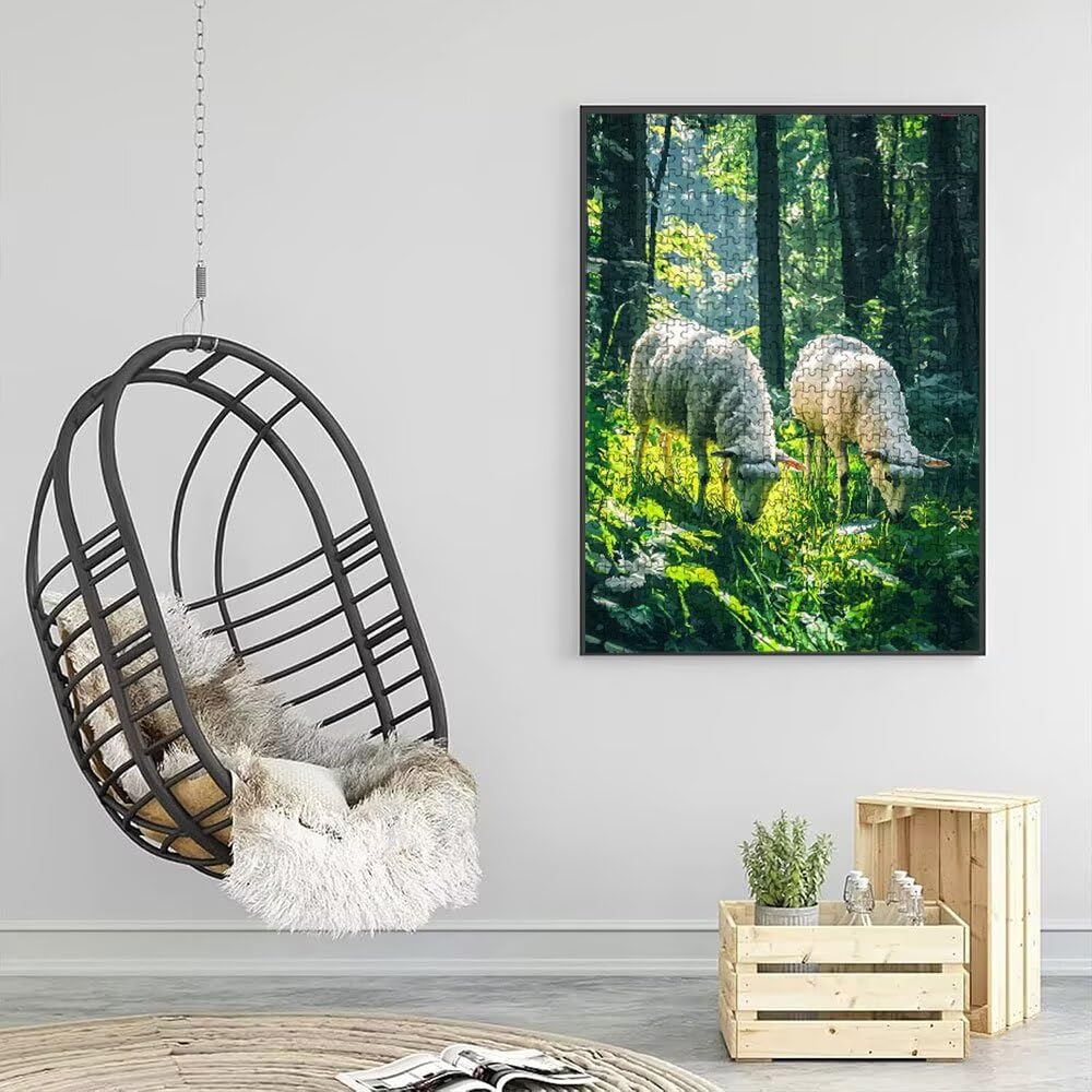 Puzzle 3000 elementów, puzzle dla dorosłych w lesie kozy artystyczne puzzle, gra puzzli, drewniane układanki, niemożliwe klasyczne układanki, do gry edukacyjnej wyzwanie zabawki, układanki rodzinne
