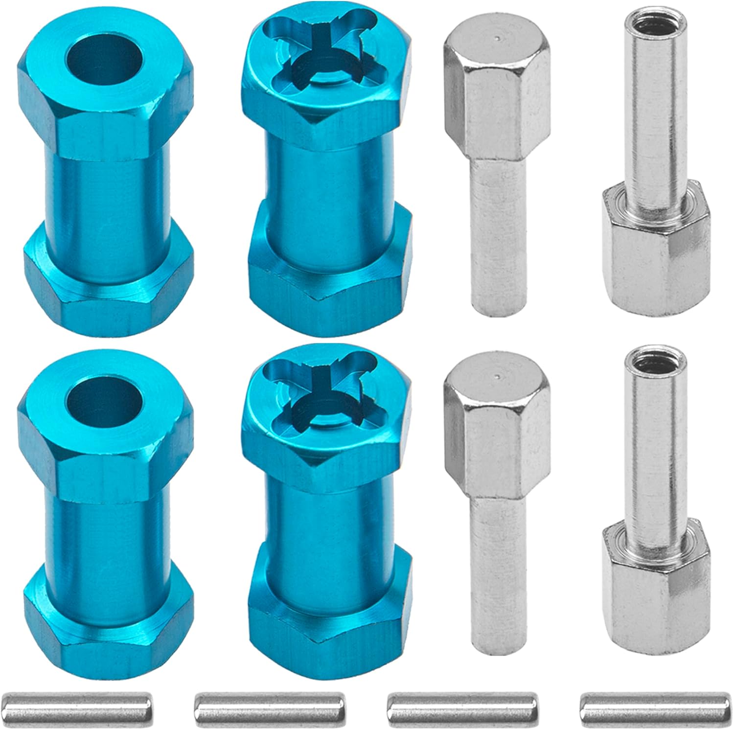 4PCS ShareGoo 12mm Wheel Hex Hub with 25mm Offset Compatible with 1/10 Traxxas Rustler Axial SCX10 Wraith 90046 RC4WD D90 Tamiya CC01 1/10 RC Crawler Car