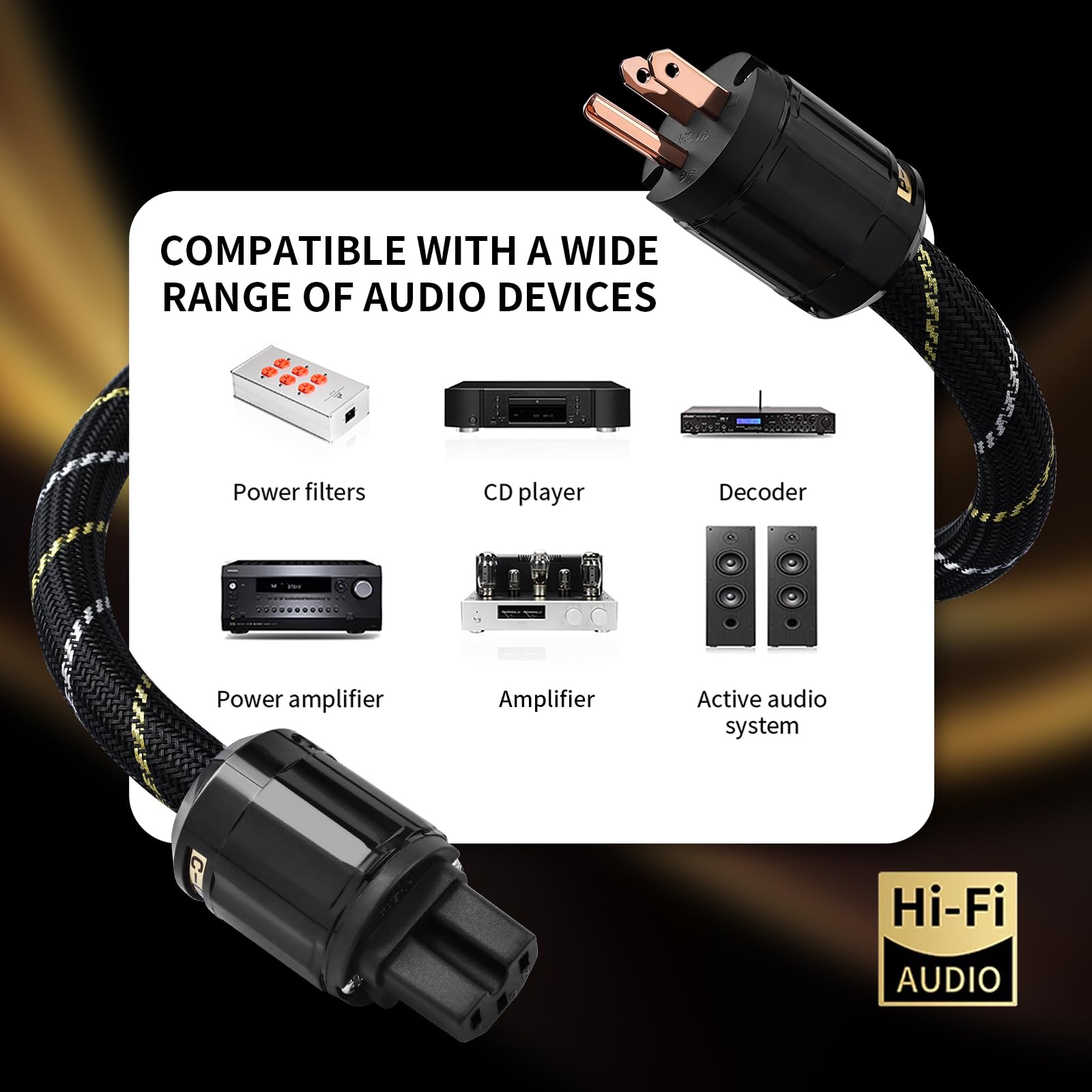 Audiophile Power Cable - Enhance Your HiFi Sound -6