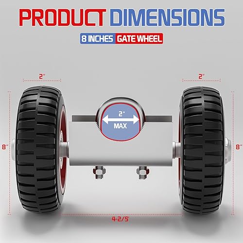 Miniatura 10 de Rueda de puerta enrollable de 6 pulgadas evita que la puerta arrastre las ruedas de la puerta deslizante para puertas de enlace de cadena o cerca de