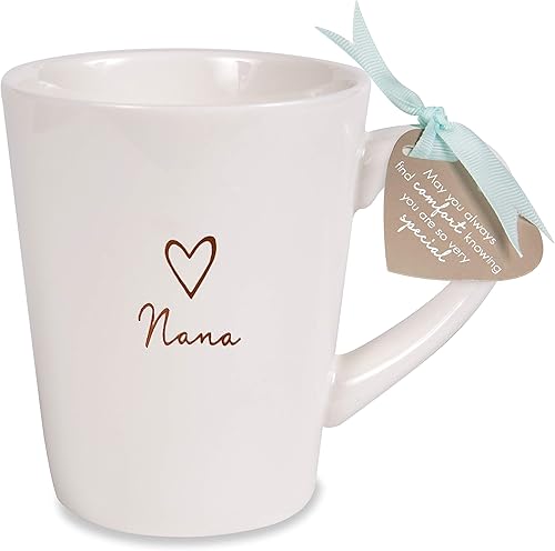 Pavilion Gift Company Nana Cup, 1 unidad (paquete de 1), crema, cerámica, 15 onzas