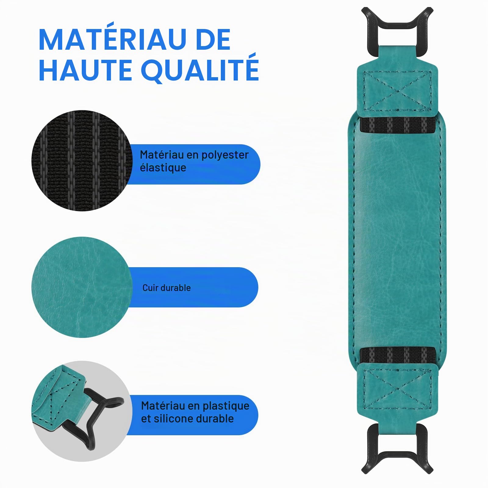 HoYiXi Universal Soft Hand Strap for 6-7 Pouces eReader Tablet Compatible avec Kindle/Kobo/Pocketbook/Tolino/Sony/Paperwhite/Nook, pour 6", 6.8", 7" avec dragonne Haute élasticité,Cyan