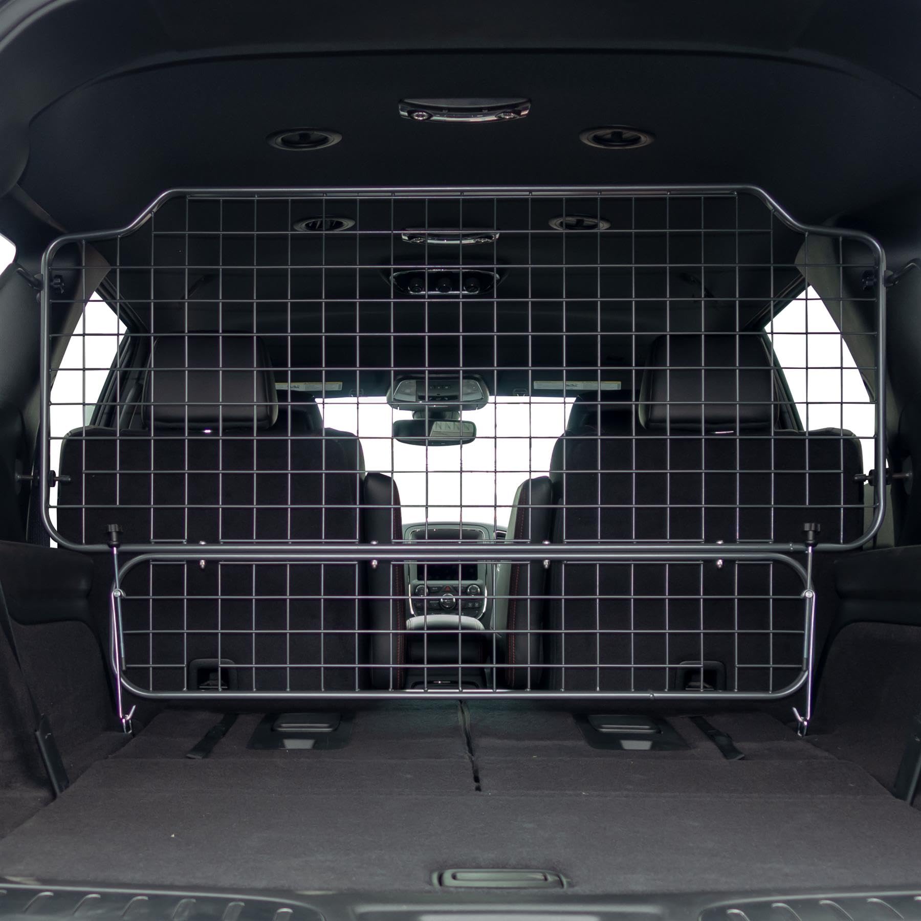 Travall Dog Guard Compatible with Dodge Durango (2010-) Tailored Fit Luggage Barrier Load Seperator Heavy Duty Powder Coated Steel Pet Barrier Mesh Cage Car Seat Compatible