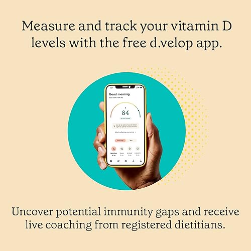 Miniatura 6 de dvelop Suplementos de vitamina D 2400 UI 20 mcg  Vitamina D3 de alta potencia para apoyo inmunológico salud ósea y de corazón  Clínicamente probado