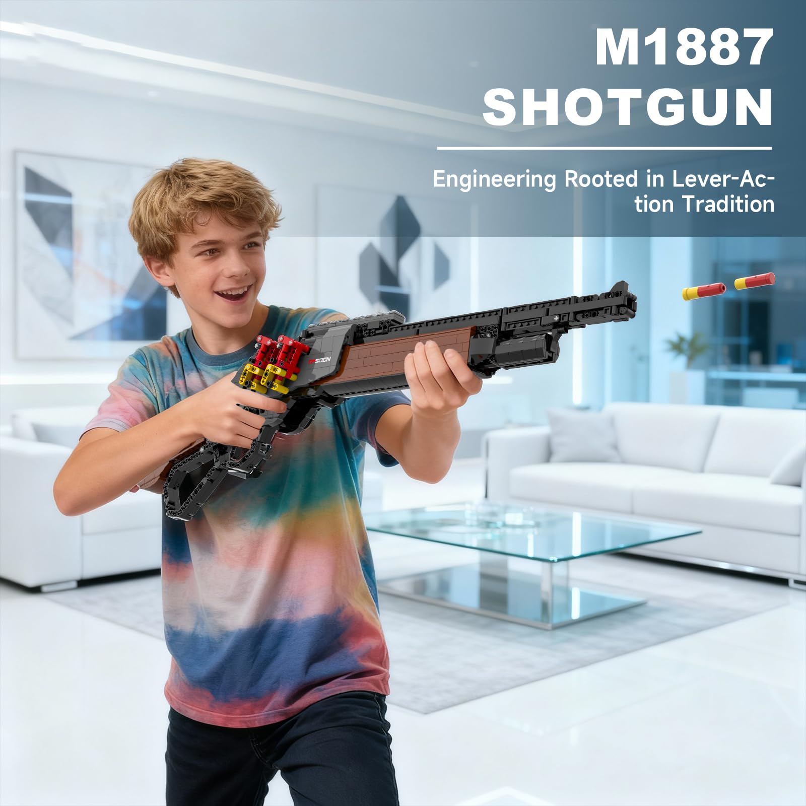 G18 Mattoncini Set Armi WW2 – Modello Fucile 1:1 Da Costruire, 517 Pezzi, Spara Proiettili, Regalo Per Ragazzi E Collezionisti