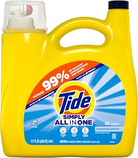 Tide Simply 117 oz. Refreshing Breeze Scent Liquid Laundry Detergent (89-Loads) 003077212078