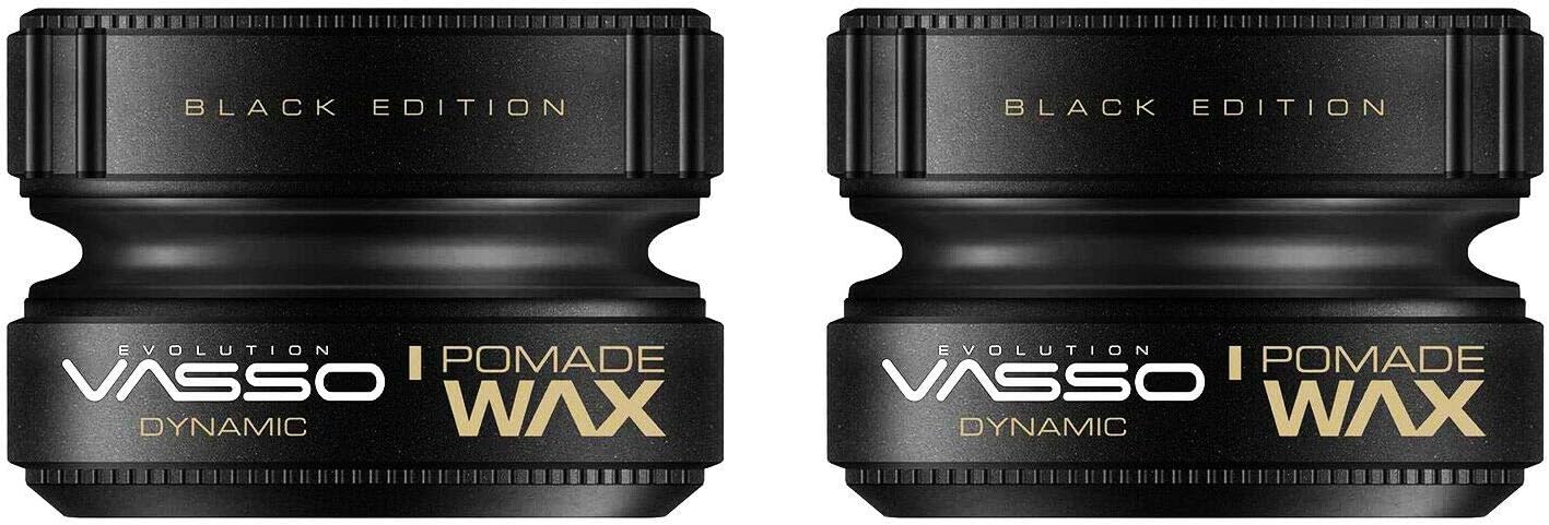VASSO EVOLUTION MEN POMADE WAX HAIR WAX DYNAMIC BLACK EDITION 150ml 2 PCS OFFER