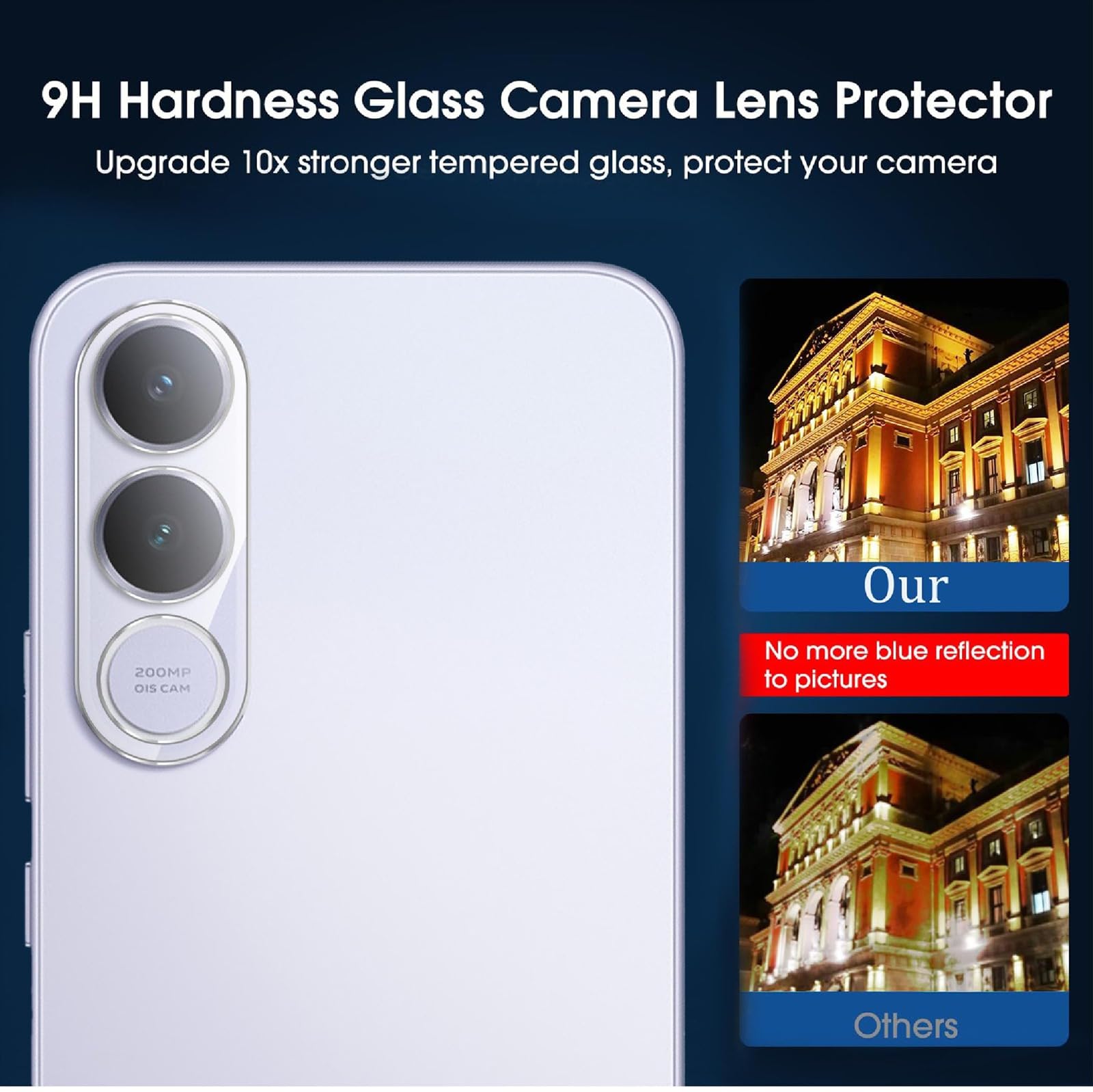 Pellicola Vetro Temperato Per Fotocamera VIVO V70 FE – Protezione Totale Antigraffio, 4 Pezzi